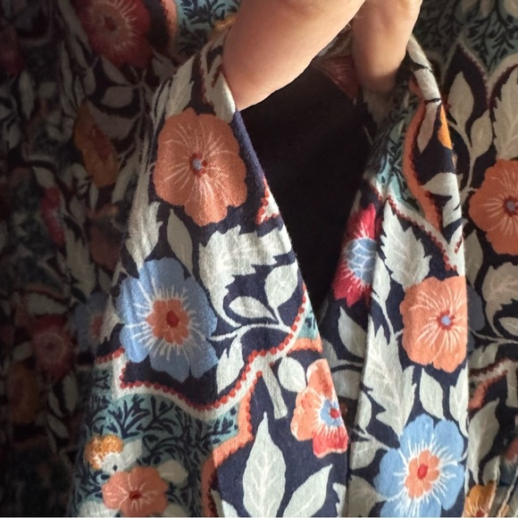 Universal Thread V-Neck Button Up Long Sleeve Floral Maxi Dress with pockets Sm - Picture 7 of 15